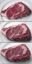 salted steaks moisture
